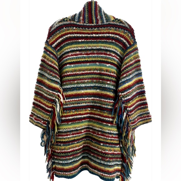 I’M Isola Marras Sweater Coat Striped Shawl Collar Italy Size XS - Picture 3 of 7